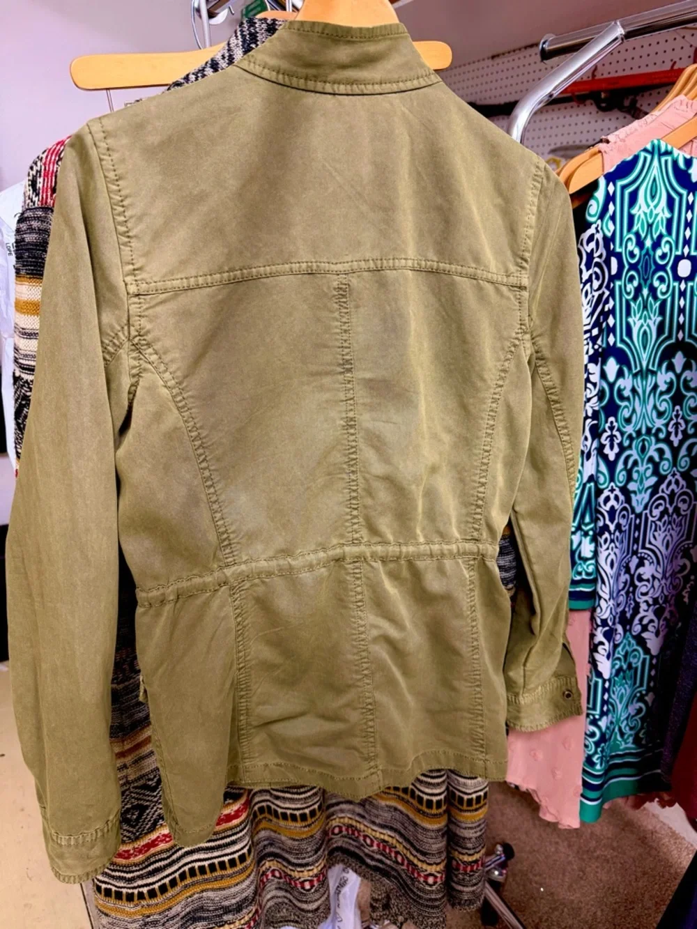 hinge Olive Utility Drawstring Jacket - Picture 8 of 10